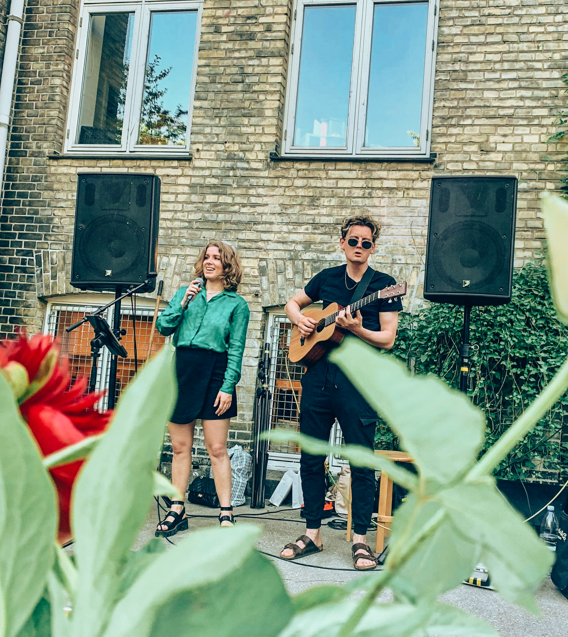 duo backyard konsert danske sanger sommerdag gitarist sanger sangerinne danmark københavn musikk