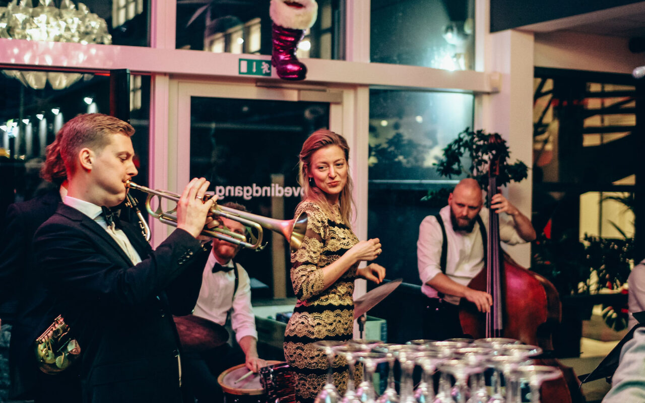 live music company company party Christmas party trumpet singer danish copenhagen