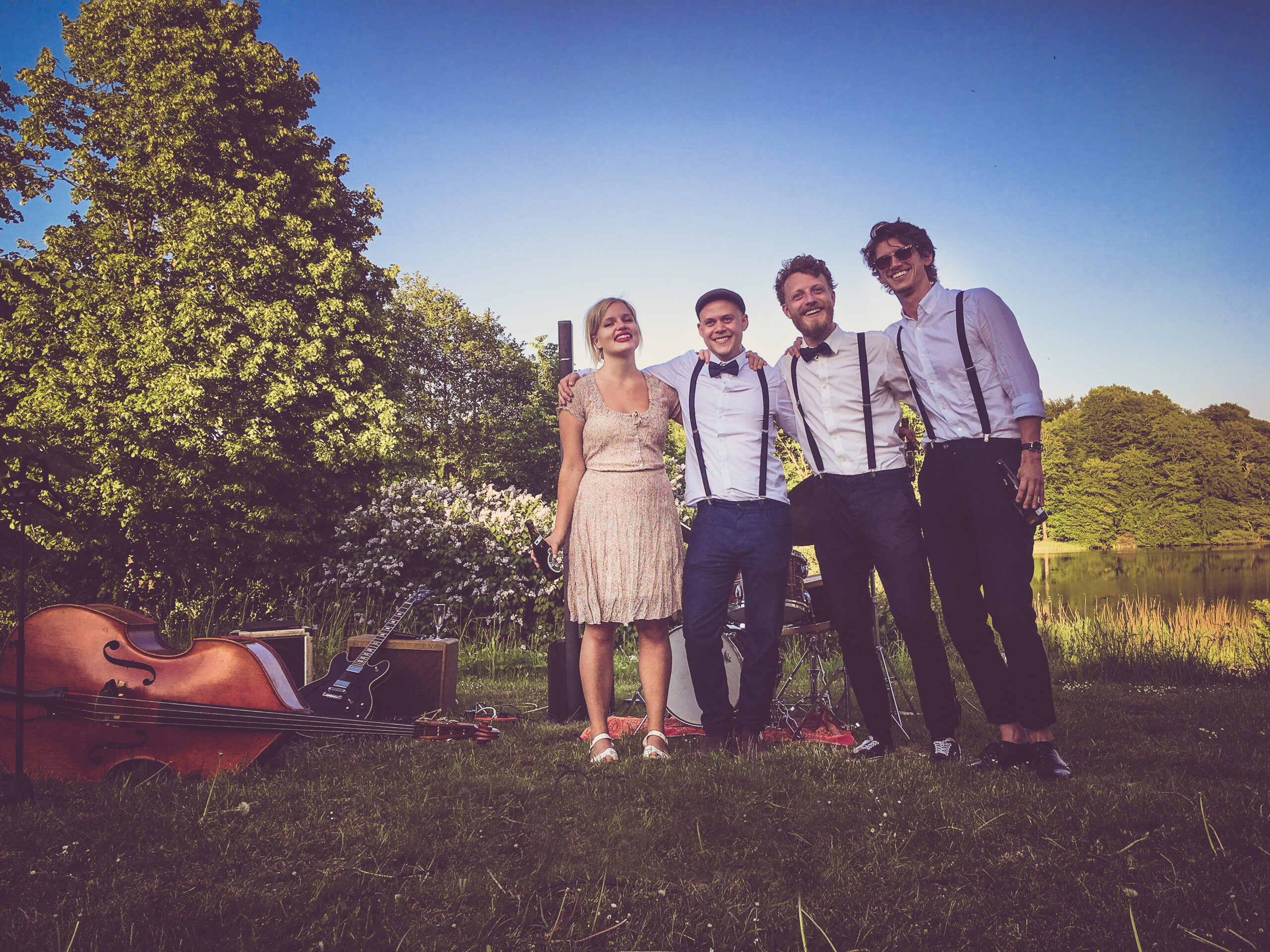 jazz udendørs vielse bryllup musik under maden baggrundsmusik dansk jazzband jazzorkester sanger bossa nova idyl sommermusik sommerjazz jazzfestival privatarrangement privatfest