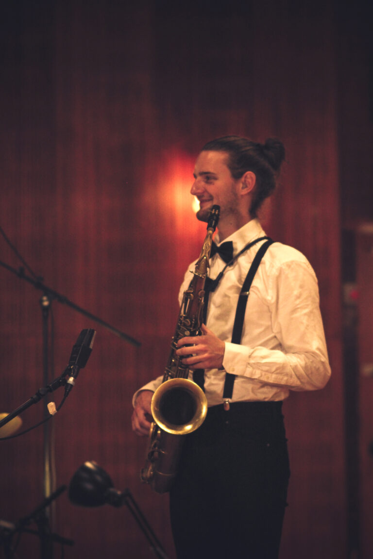 saxofonist, saxofon, sax, retro, band